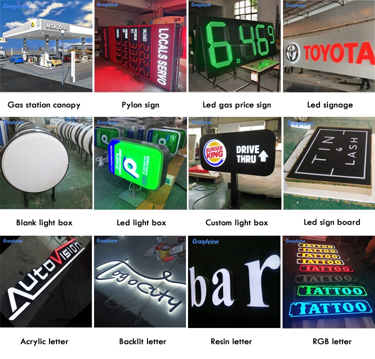 LED Light Outdoor Sign Box Screen Advertising Illumination LED Banner Signs