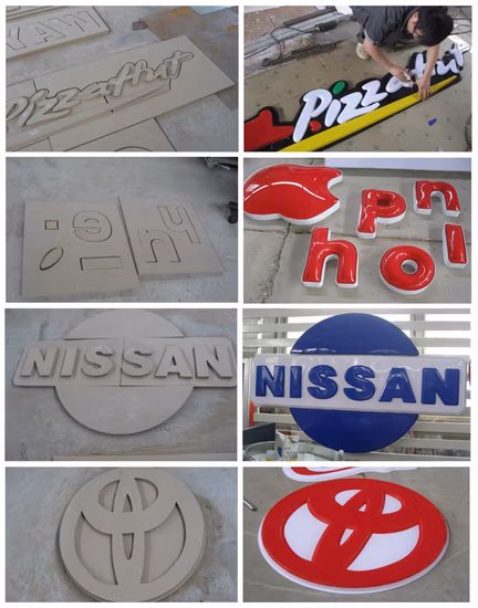 1224 PMMA PC Acrílico Plástico 3D Letras de sinalização publicitária Banheira LED Luz de teto que faz a máquina formadora de vácuo