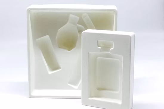 Reunindo veludo a vácuo formando caixa interna de plástico que empacota a bandeja cosmética da bolha do rebanho