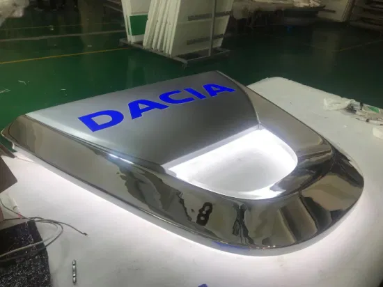 Sinal de logotipo de carro com luz LED de acrílico com design personalizado